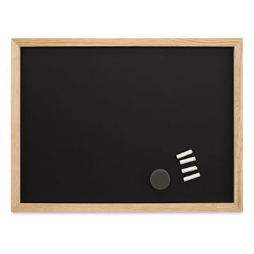 Open in modal - MasterVision Pine Wood Frame Chalkboard - 18" x 24" (Front)