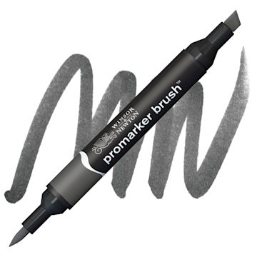 Open in modal - Winsor & Newton Promarker Brush Marker - Cool Grey 5 marker and swatch