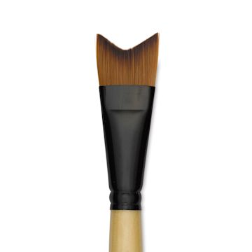 Open in modal - Dynasty Black Gold Brush - Whale's Tail, Short Handle, Size 1" close up