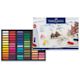 Faber-Castell Goldfaber Studio Soft Pastels - Assorted Colors, Set of 72 (set contents and front of packaging)