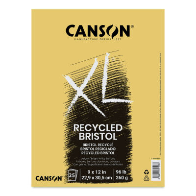 Canson XL Recycled Bristol Pad - Front cover of 9" x 12" pad