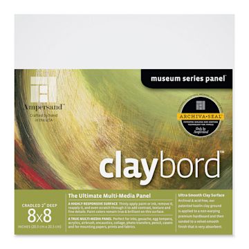 Open in modal - Ampersand Claybord - 8'' x 8'', 2'' Deep Cradled