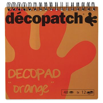 Open in modal - DecoPatch Paper DecoPad - Orange, 6" x 6" - front of pad