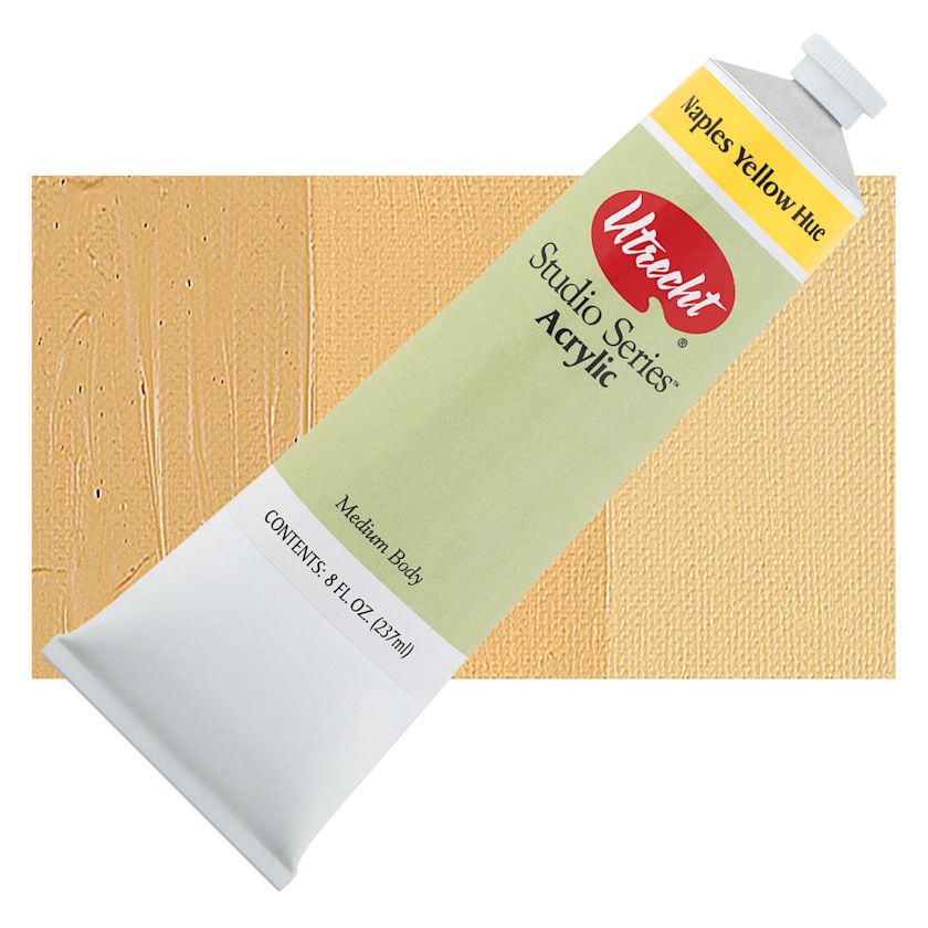 Utrecht Studio Series Acrylic Paint Naples Yellow Hue, 237 ml tube BLICK Art Materials