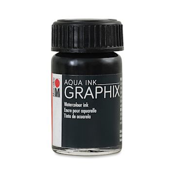Open in modal - Marabu Graphix Aqua Ink - Black, 15 ml