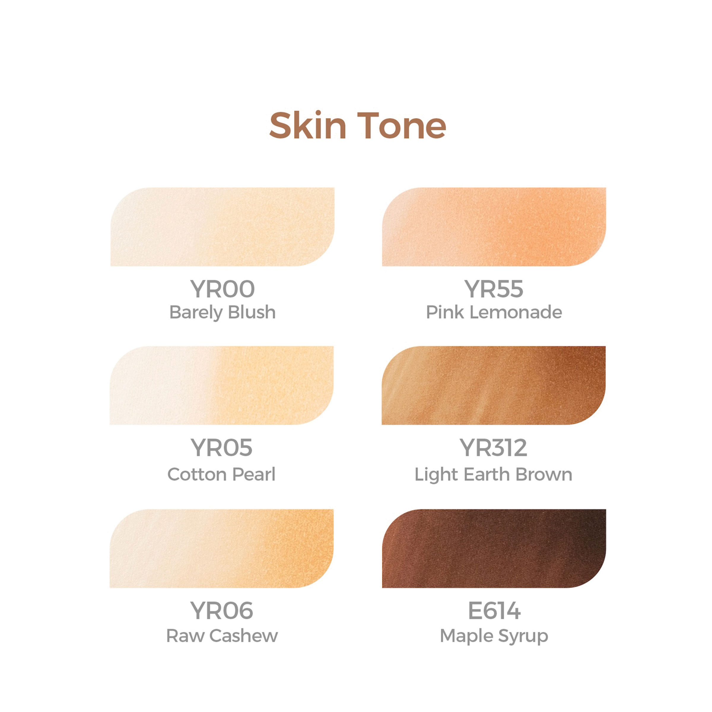 Ohuhu Honolulu Dual Tip Marker Sets- Set of 6, Skin Tone | BLICK