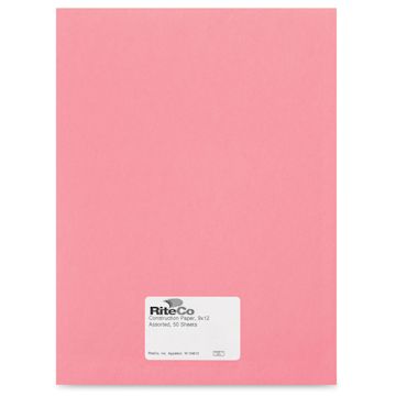 Open in modal - RiteCo Construction Paper - Pink, 9" x 12", 50 Sheets