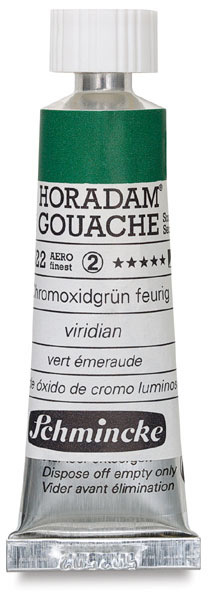 Schmincke Horadam Artist Gouache - Chromium Oxide Green Brilliant, 15 ml  tube