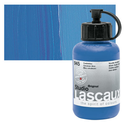 Lascaux Studio Acrylics - Cerulean Blue, 85 ml bottle