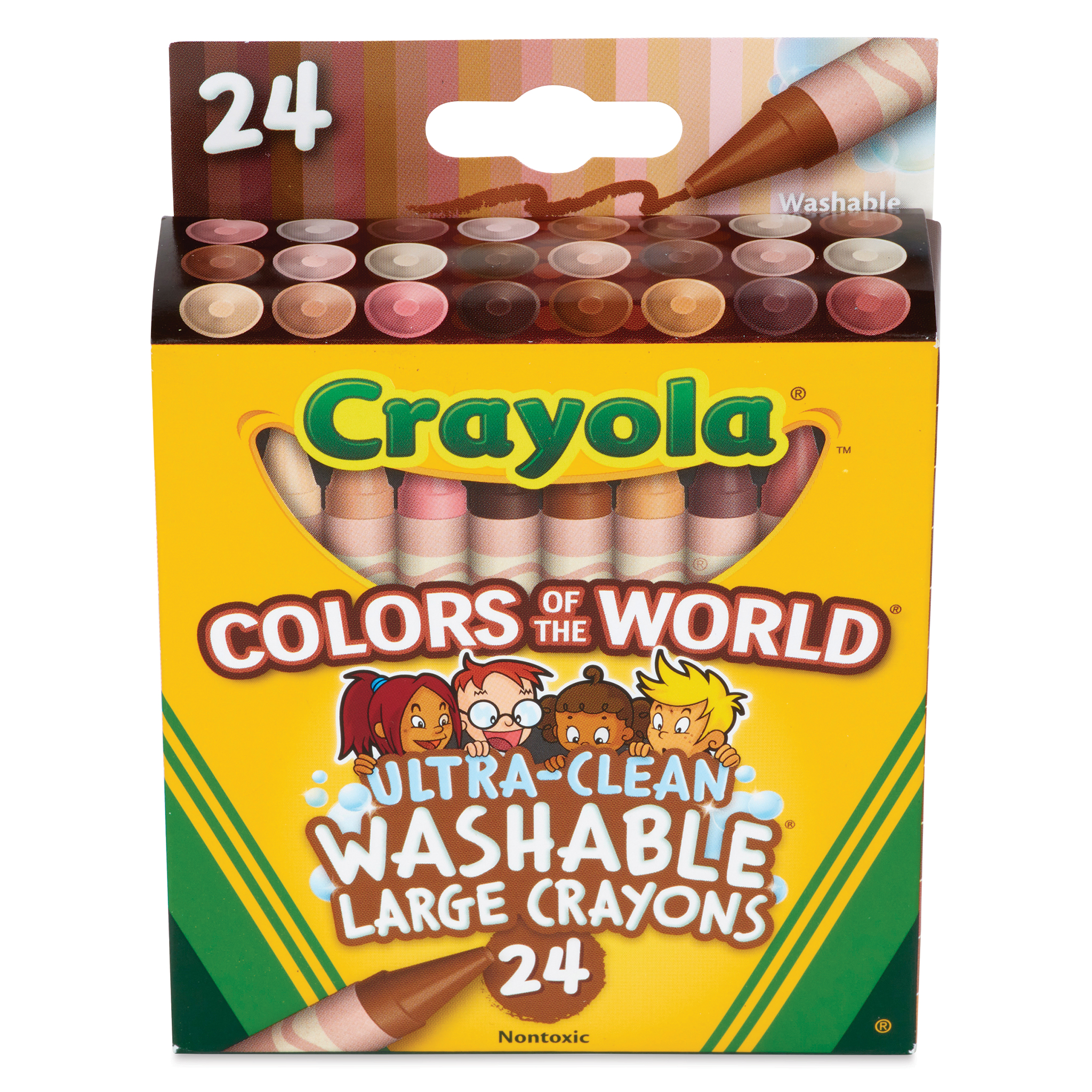 Ultra Clean Washable Large Crayons, Bulk School Supplies, 12 Packs of 16  Count