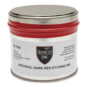 Hanco Oil Based Etching Ink - 1 lb, Dark Red