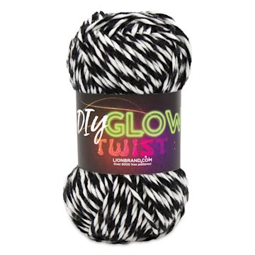 Open in modal - Lion Brand DIY Glow Twist Yarn - Black, 94 yds
