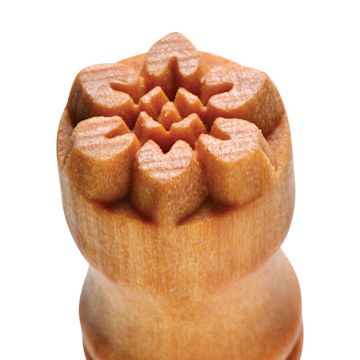 Open in modal - MKM Pottery Tools Round Stamp - SCS-045, Flower #1, Small