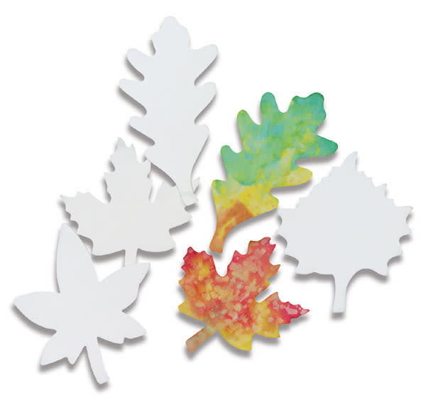 Roylco Color Diffusing Paper Pack Leaf Shapes, Pkg of 80 BLICK Art