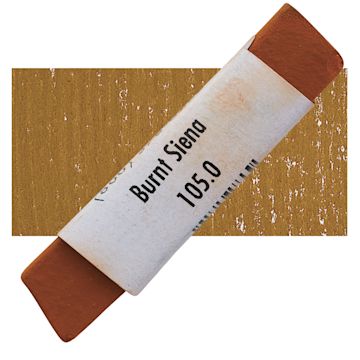 Open in modal - Great American Handmade Pastel - Burnt Sienna 0, 105.0 pastel and swatch