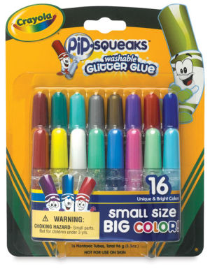 Pip-Squeaks Washable Glitter Glue, Set of 16