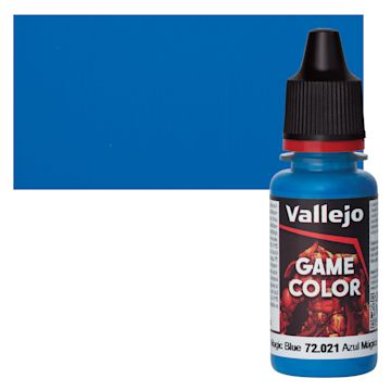 Open in modal - Vallejo Game Color Acrylic Paint - Magic Blue - Bottle and Swatch