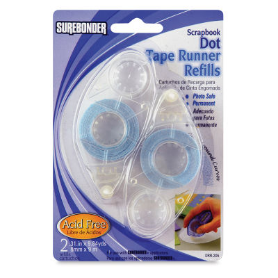 Surebonder Dot Runner Refills - Front of blister package showing refills
