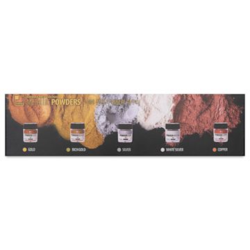 Open in modal - ShinHan Professional Metallic Powder Set - 15 g, Assorted, Set of 5, Jars, front of package