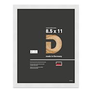 Deha Design Fontana Wood Frame - with Easel Back, White, 8-1/2" x 11"