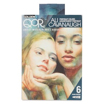 Open in modal - QoR Modern Watercolors - Set of 6, Ali Cavanaugh Portrait Colors, 5 ml Tubes, front of packaging