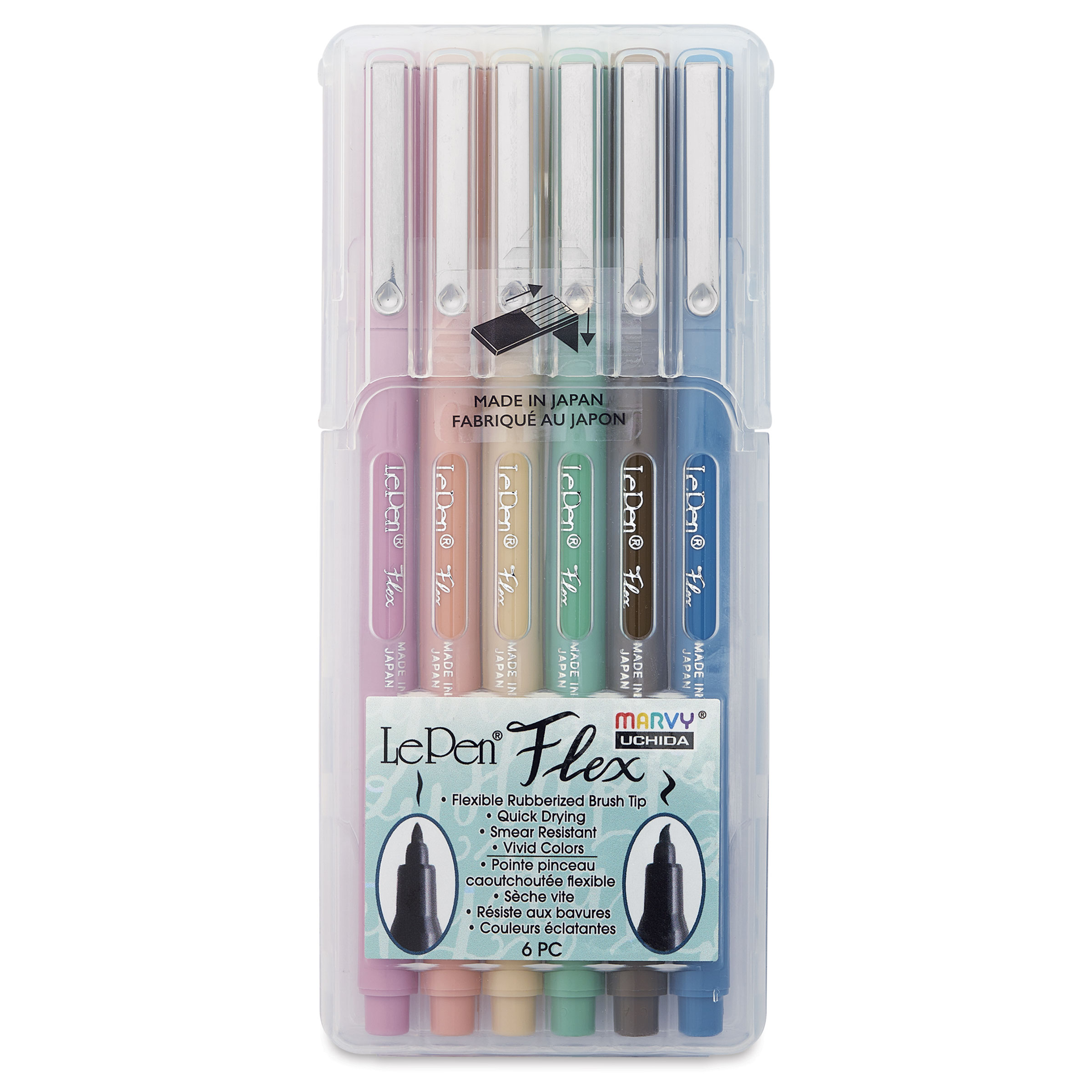 penpen様 Marvy Uchida LePen Flex Marker - Set of 6, Retro | BLICK Art