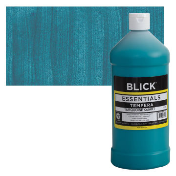 Blick Essentials Tempera - Turquoise, Quart with swatch