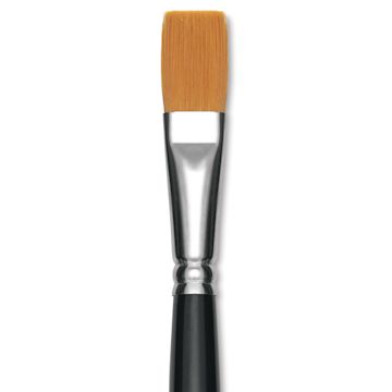 Open in modal - Utrecht Synthetic Sablette Brush - Long Handle, Flat, Size 18, close-up