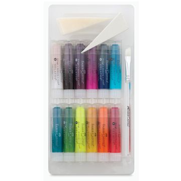 Open in modal - Faber-Castell Gelatos Sets - Front of 15 pc Iridescent Assortment Set