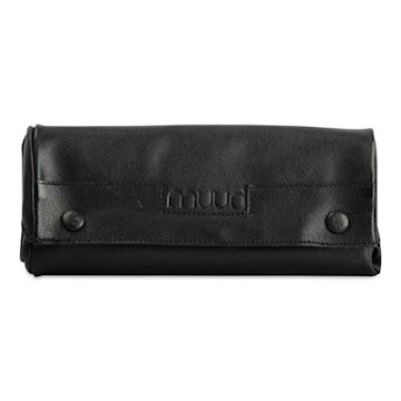 Open in modal - Muud Liv Leather Accessory Case - Black - front