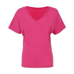 Bella + Canvas Slouchy V-neck T-shirt - Berry, Large