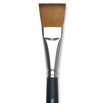 Open in modal - Winsor & Newton Artists' Kolinsky Sable Watercolor Brush - One-Stroke, Short Handle, Size 3/4" close up