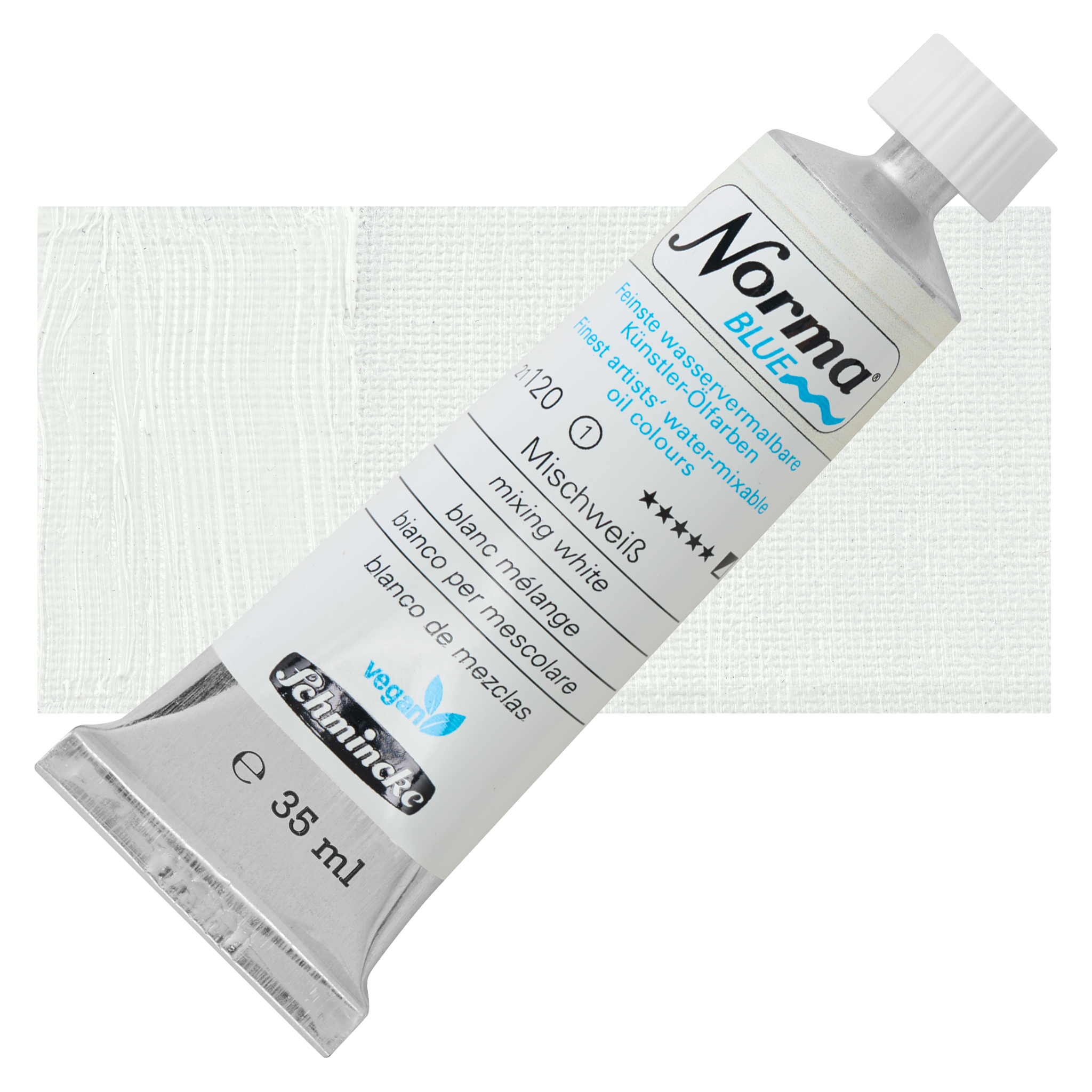 Schmincke Norma Blue Water-Mixable Oil Paint - Mixing White, 35 ml