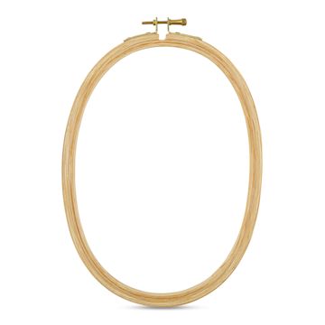 Open in modal - DMC Wooden Needlework Hoop - Oval, 18 cm x 24 cm - front