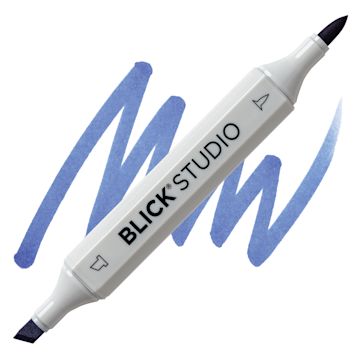 Open in modal - Blick Studio Brush Marker - Cornflower Blue marker and swatch