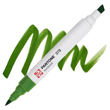 Open in modal - Pantone Dual Tip Marker - 370, swatch and marker
