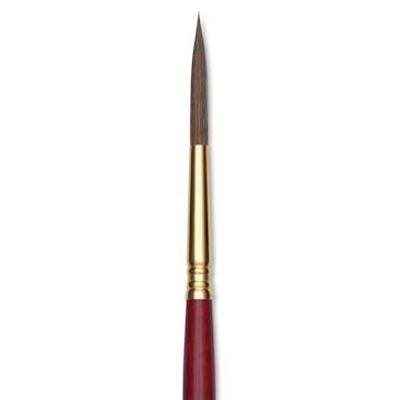 Open in modal - Blick Master Synthetic Kolinsky Brush - Short Handle, Rigger, Size 8, close-up