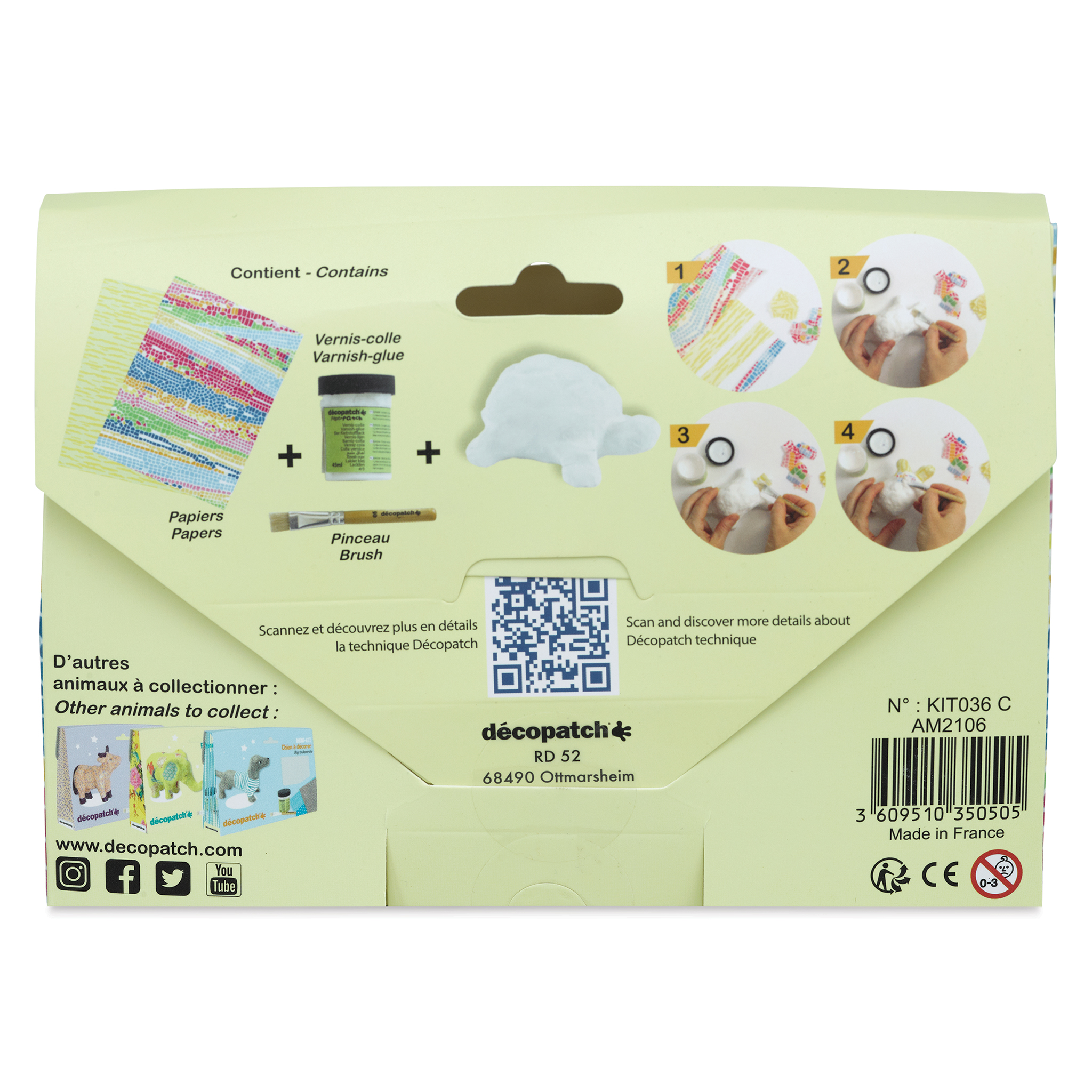 DecoPatch Paper Mache Turtle Kit, BLICK Art Materials