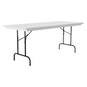 Correll Plastic Resin Folding Table - 30" x 60", Granite, Fixed Height