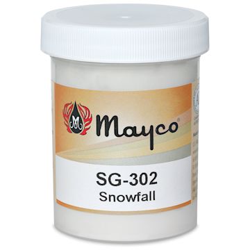 Open in modal - Mayco Snowfall Glaze - Front of 4 oz. Jar
