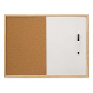 MasterVision Wood Frame Combo Cork and Dry Erase Bulletin Boards