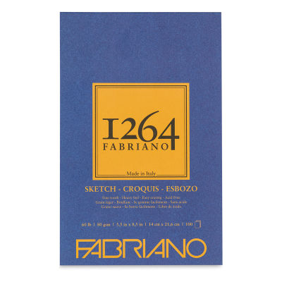 Fabriano 1264 Sketch Pad, 5-1/2" x 8-1/2", Glue Bound, 100 Sheets, Portrait