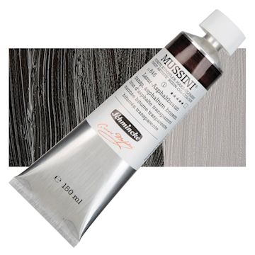 Open in modal - Schmincke Mussini Oil Color - Asphaltum Brown Translucent, 150 ml tube and swatch