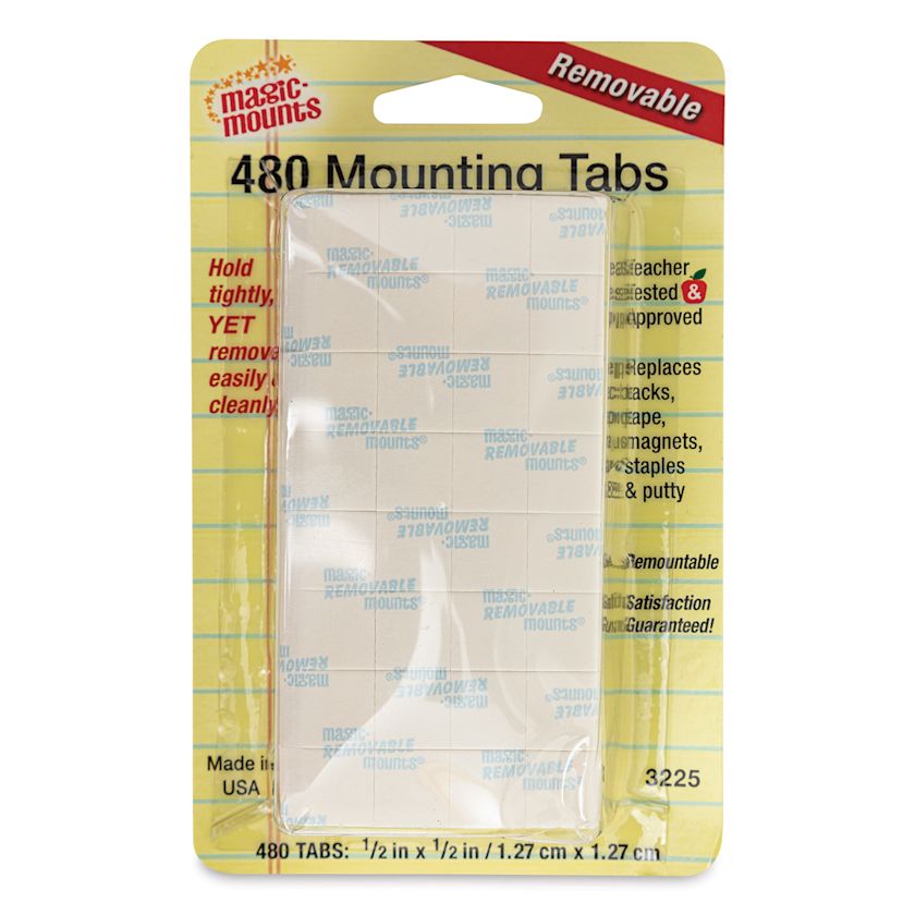 Removable Mounting Tabs 1/2" x 1/2", Pkg of 480 BLICK Art Materials