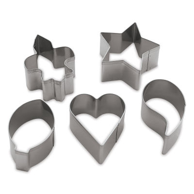 Activa Activ-Tools Clay Cutter Sets - Five Designer  shaped Clay Cutters shown loose