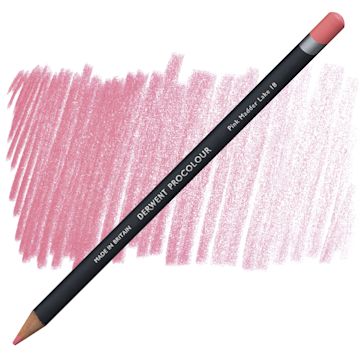 Open in modal - Derwent ProColour Colored Pencil - Pink Madder Lake pencil and swatch