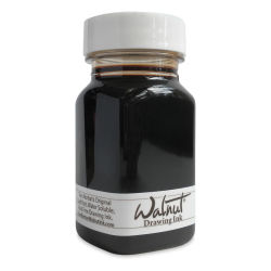 Tom Norton Walnut Drawing Ink - Angled view of 60 ml bottle