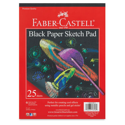 Faber-Castell Black Paper Sketch Pad - Front cover of Black Paper Pad
