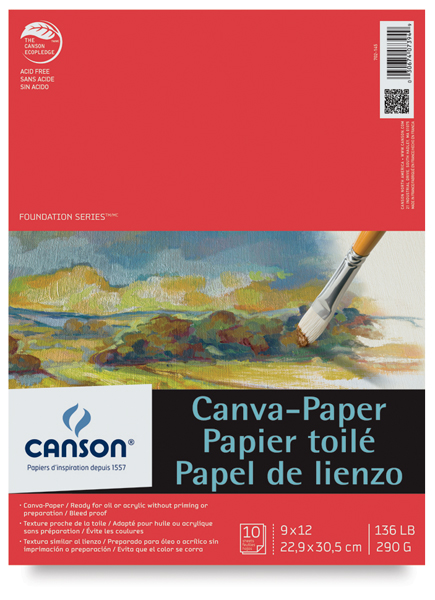 Canson Canva-Paper Artboard - White, 16 x 20 