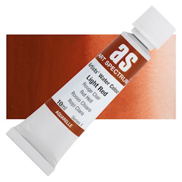 Open in modal - Art Spectrum Artists’ Watercolor Tube - Light Red, 10 ml tube and swatch
